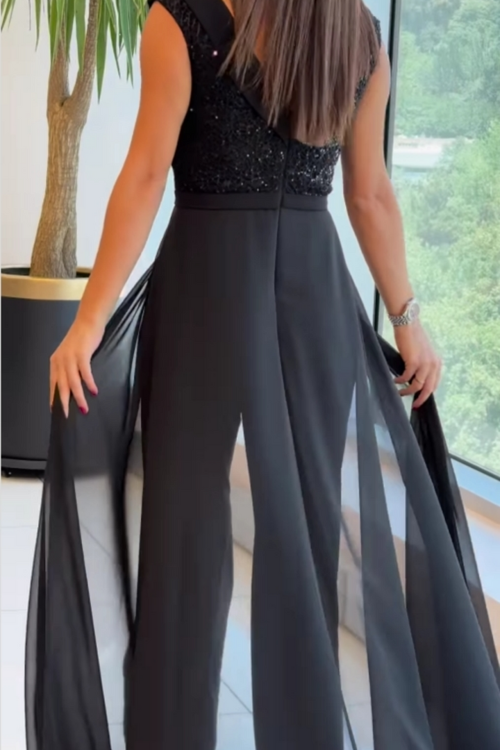 HALLIE™|TUTA ELEGANTE SENZA MANICHE